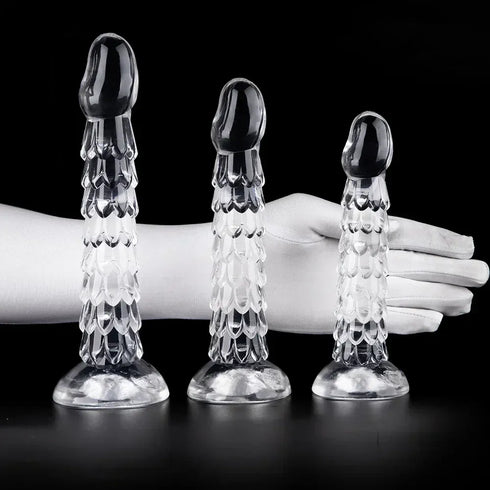Dragon Scale Transparent Dildo - MiamiTeenyWeenyBikini.Com