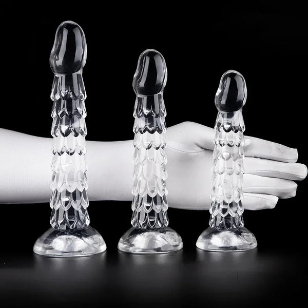 Dragon Scale Transparent Dildo - MiamiTeenyWeenyBikini.Com