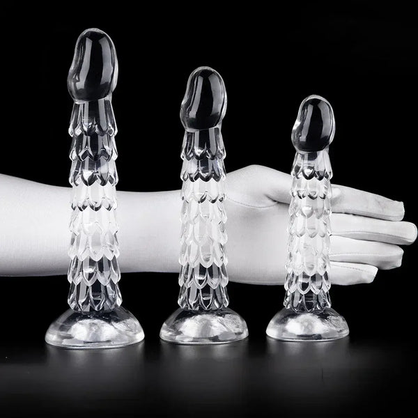 Dragon Scale Transparent Dildo - MiamiTeenyWeenyBikini.Com