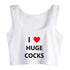 I Love Huge Cocks Crop Top - MiamiTeenyWeenyBikini.Com