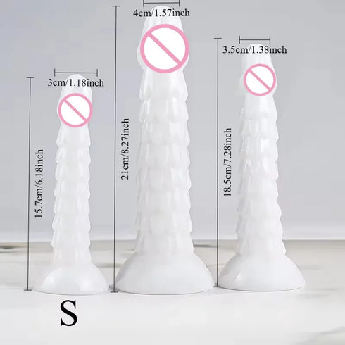 Dragon Scales White Dildo