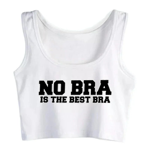 No Bra Is The Best Bra Crop Top - MiamiTeenyWeenyBikini.Com