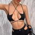 Drawstring Gothic Five Pointed Star Top - MiamiTeenyWeenyBikini.Com