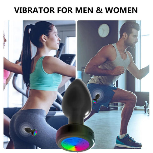 LED Colorful Light Wireless Remote Control Vibrator Butt Plug