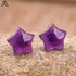Natural Stone Star Stud Earrings