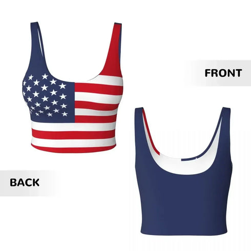 United States Flag Sports Top - MiamiTeenyWeenyBikini.Com