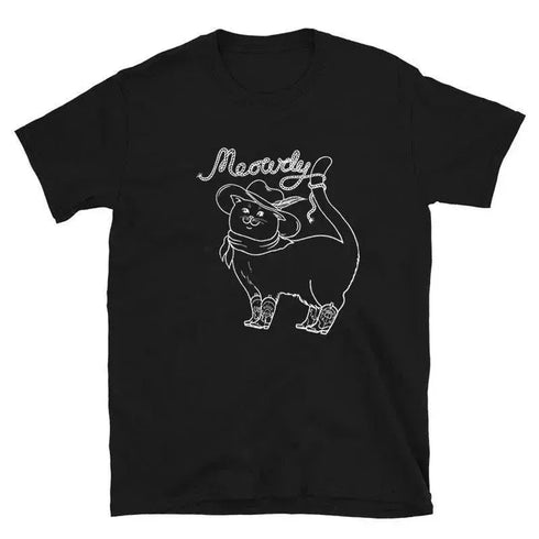 Meowdy Cowboy Cat T-Shirt - MiamiTeenyWeenyBikini.Com