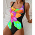 Summer Print One-Piece Swimsuit - MiamiTeenyWeenyBikini.Com
