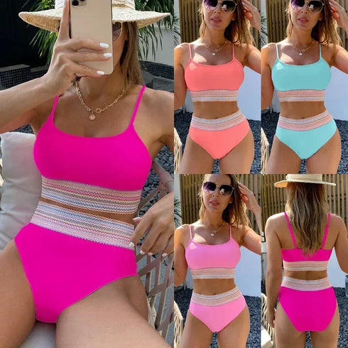 Women's High Waist Top Bikini Set = MiamiTeenyWeenyBikini.Com