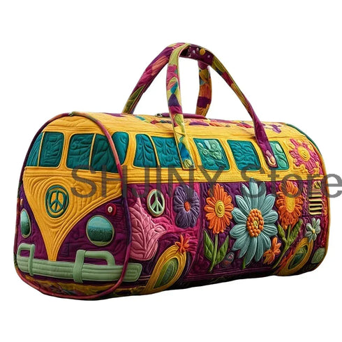 Men's 2026 Camping Trailer Quilted Duffle Bag – Unisex Weekender & Travel Handbag - MiamiTeenyWeenyBikini.Com.