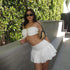 Low Rise Mini Skirt and Crop Top Set