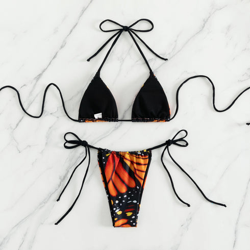 Micro Butterfly Print Bikini