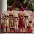 Poodle Dogs Quilted Duffle Bag Funny Retro Travel Tote Handbag Men Women Outdoor Weekender Bag - MiamiTeenyWeenyBikini.Com.