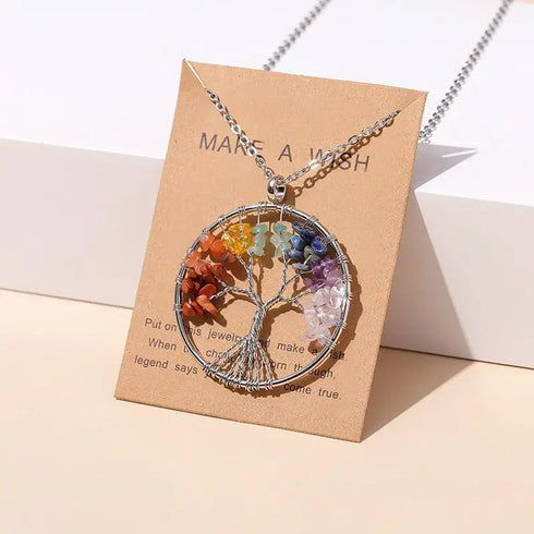 7 Chakras Tree Of Life Pendant