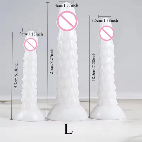 Dragon Scales White Dildo