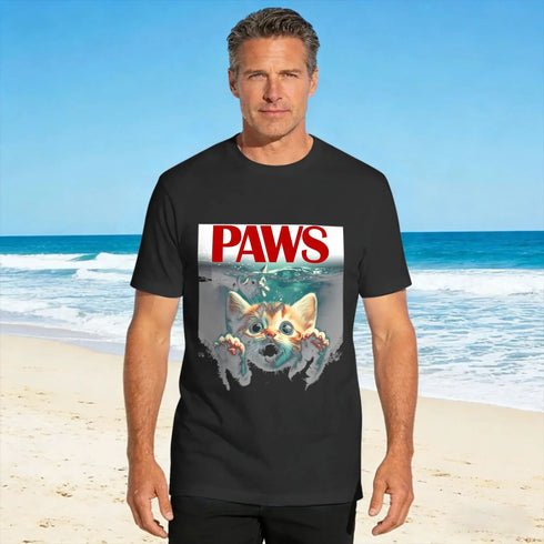 Paws Cat And Mouse Funny Parody Kitten Lover T-Shirt – Oversized Summer Essential