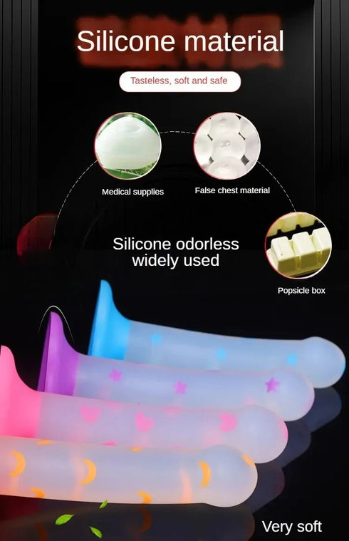 Jelly Glow Silicone Dildos - MiamiTeenyWeenyBikini.Com