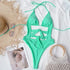 One Piece Halter Swimsuit - MiamiTeenyWeenyBikini.Com