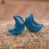 Natural Stone Moon Stud Earrings - MiamiTeenyWeenyBikini.Com