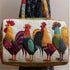 GF Funny Art Chicken Print Quilted Duffle Bag Bohemian Style 2026 Personalized Custom Travel Tote Women Men Weekender Bag - MiamiTeenyWeenyBikini.Com