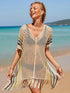 Rainbow Crochet Beach Cover Up - MiamiTeenyWeenyBikini.Com