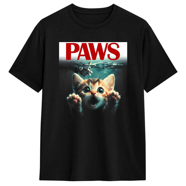 Paws Cat And Mouse Funny Parody Kitten Lover T-Shirt – Oversized Summer Essential- MiamiTeenyWeenyBikini.Com