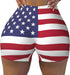 American Flag High Waist Workout & Yoga Shorts –MIamiTeenyWeenyBikini.Com