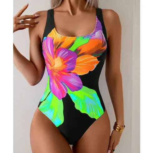 Summer Print One-Piece Swimsuit - MiamiTeenyWeenyBikini.Com