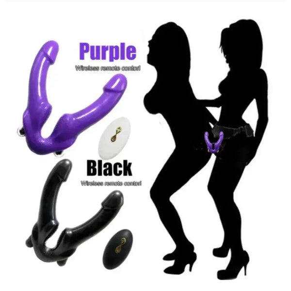 10 Speed Strap-on Dildo Vibrator - MiamiTeenyWeenyBikini.Com