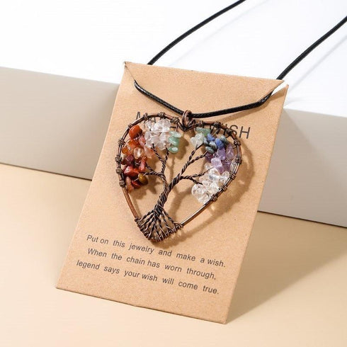 7 Chakras Tree Of Life Pendant