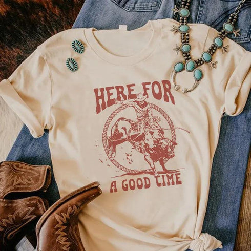 Cowboy Rodeo T-Shirt - MiamiTeenyWeenyBikini.Com