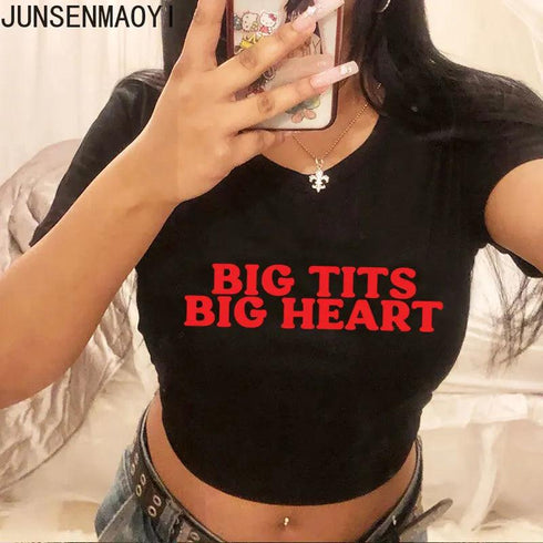 Big Tits Big Heart Crop Top