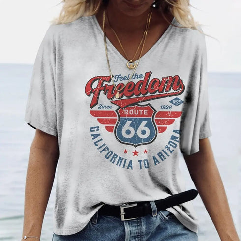 US Route 66 Print Tops - MiamiTeenyWeenyBikini.Com