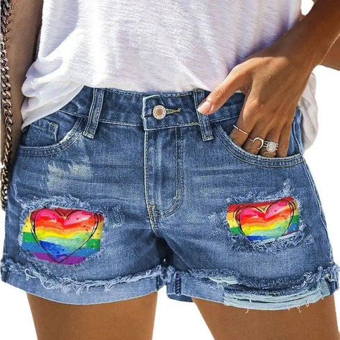 Cinco De Mayo Rainbow Stripe Shorts - MiamiTeenyWeenyBikini.Com