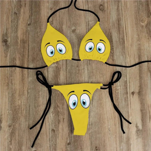 Funny Face Bikini Set - MiamiTeenyWeenyBikini.Com