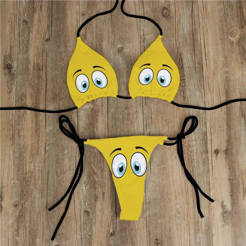 Funny Face Bikini Set - MiamiTeenyWeenyBikini.Com