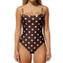 Dot Print Spaghetti Strap Swimsuit - MiamiTeenyWeenyBikini.Com