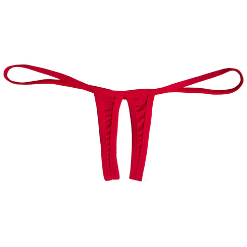 Sexy Low-Waist Open-Crotch Thong Bikini - MiamiTeenyWeenyBikini.Com