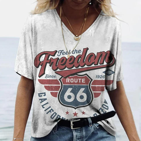 US Route 66 Print Tops - MiamiTeenyWeenyBikini.Com