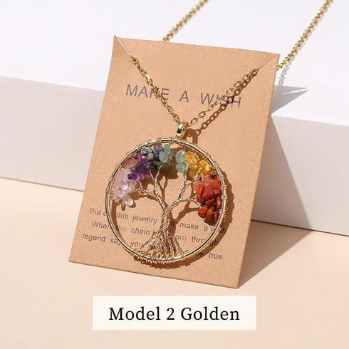 7 Chakras Tree Of Life Pendant - MiamiTeenyWeenyBikini.Com