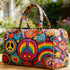 Rainbow Peace Sign Quilted Duffle Bag - MiamiTeenyWeenyBikini.Com.
