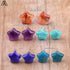 Natural Stone Star Stud Earrings