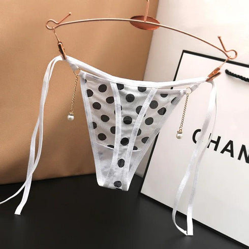 Lace-Up Transparent Panties