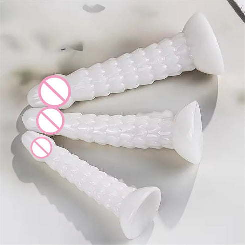 Dragon Scales White Dildo
