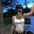 Sleeveless Bandage Halter Tank Top - MiamiTeenyWeenyBikini.Com