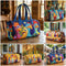 GF Funny Art Chicken Print Quilted Duffle Bag Bohemian Style 2026 Personalized Custom Travel Tote Women Men Weekender Bag - MiamiTeenyWeenyBikini.Com
