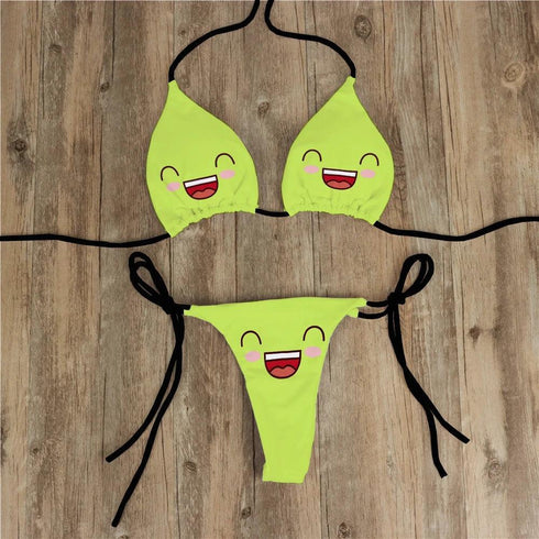 Funny Face Bikini Set - MiamiTeenyWeenyBikini.Com