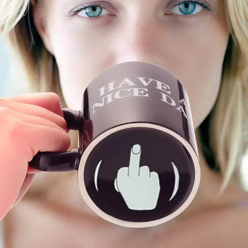 Middle Finger Ceramic Coffee Cup