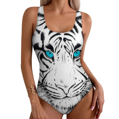 Caspian Tiger One-Piece Swimwear - MiamiTeenyWeenyBikini.Com