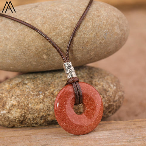 Natural Amethyst Lapis Tiger Eye Stone Pendant